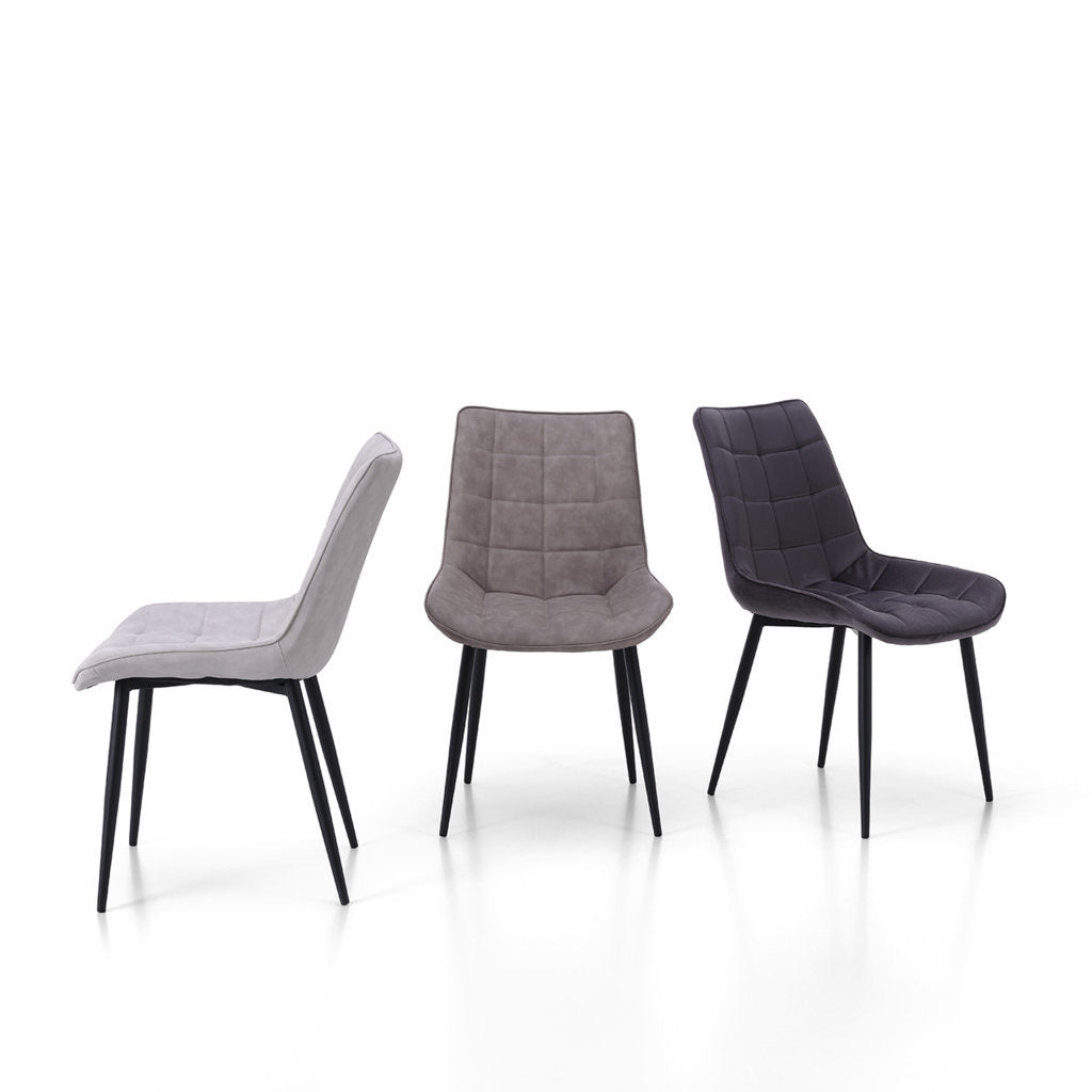 Set 4 Sedie NOEMI grigio scuro