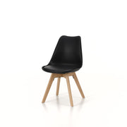 Set of 4 MIRIAM black chairs