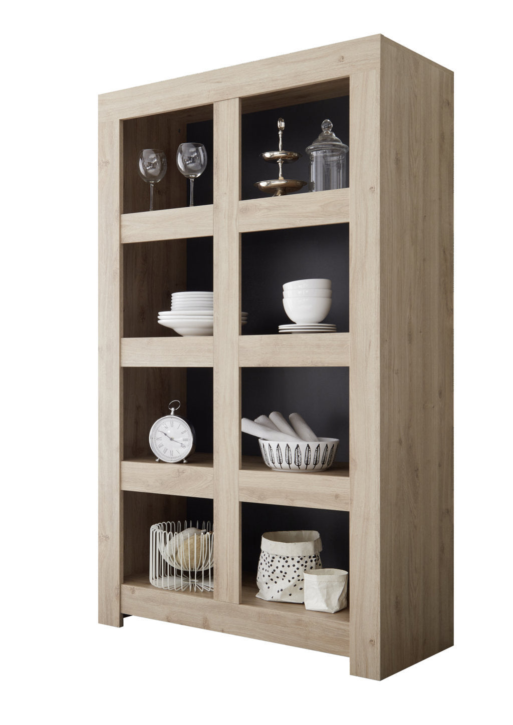 Credenza/Libreria CAPRI rovere scuro