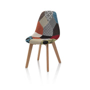 Set of 4 VICTORIA patchwork chairs