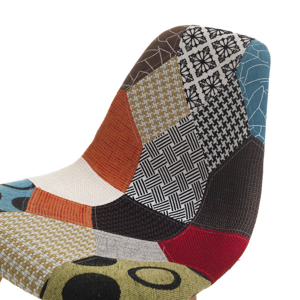 Set of 4 VICTORIA patchwork chairs