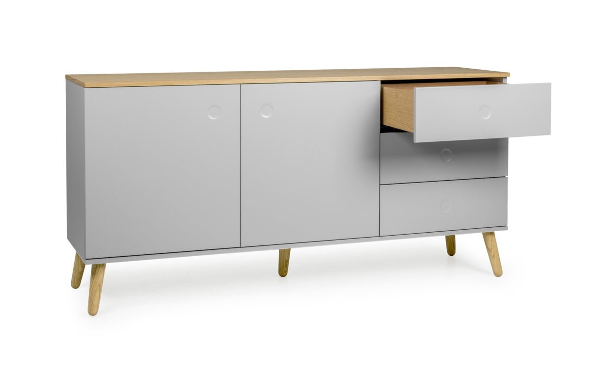 Buffet 2ante/3cassetti HANS grigio chiaro