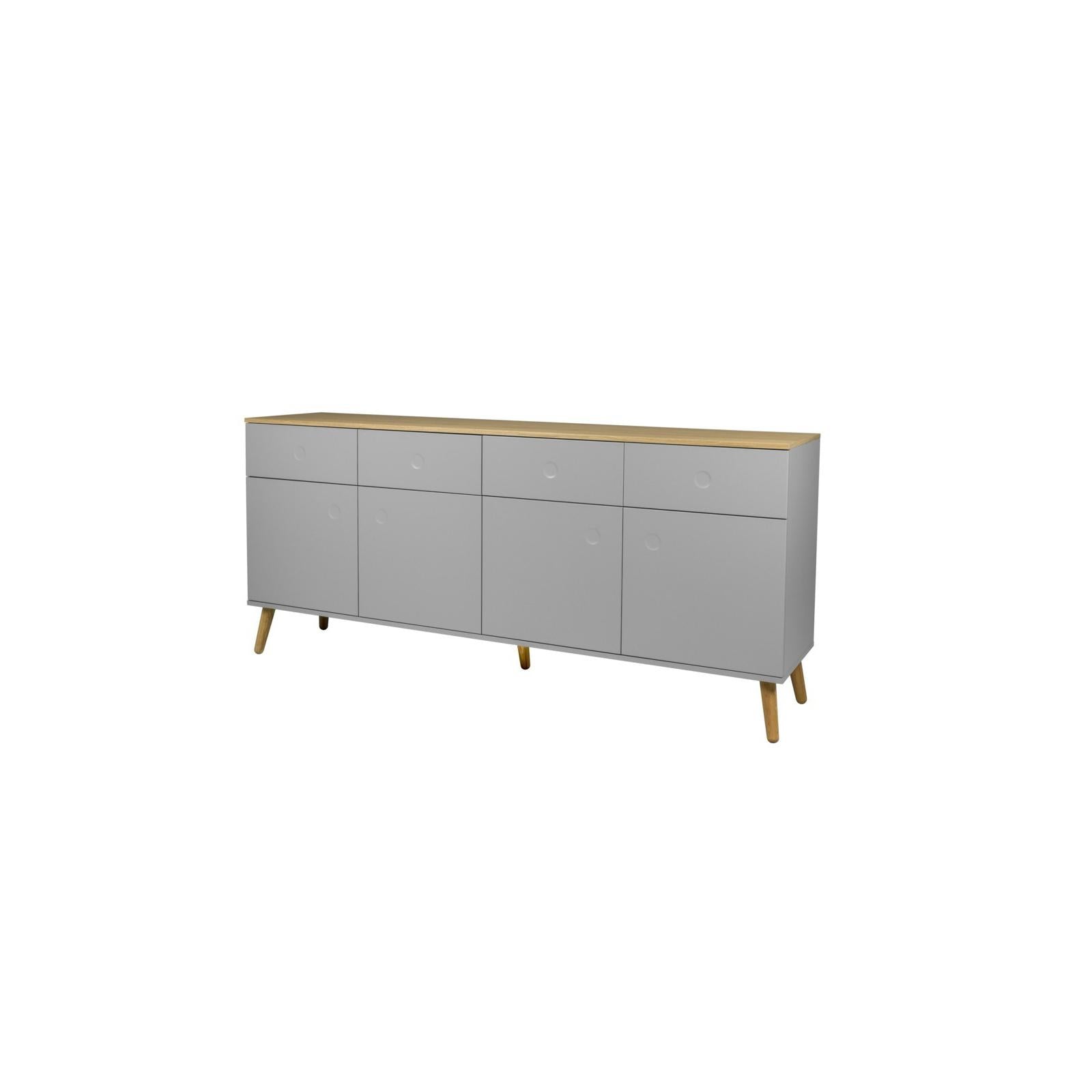 Buffet 4ante/4cassetti HANS grigio