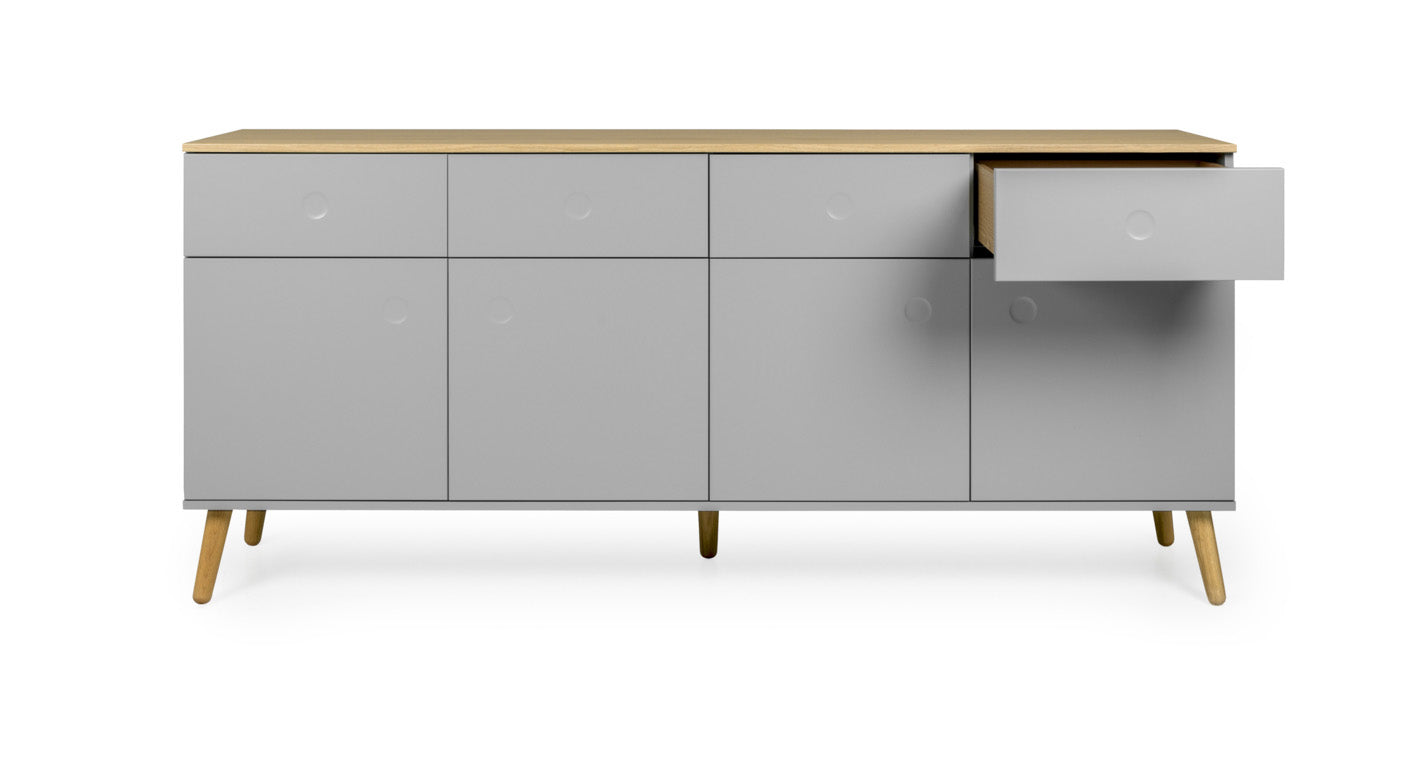 Buffet 4ante/4cassetti HANS grigio
