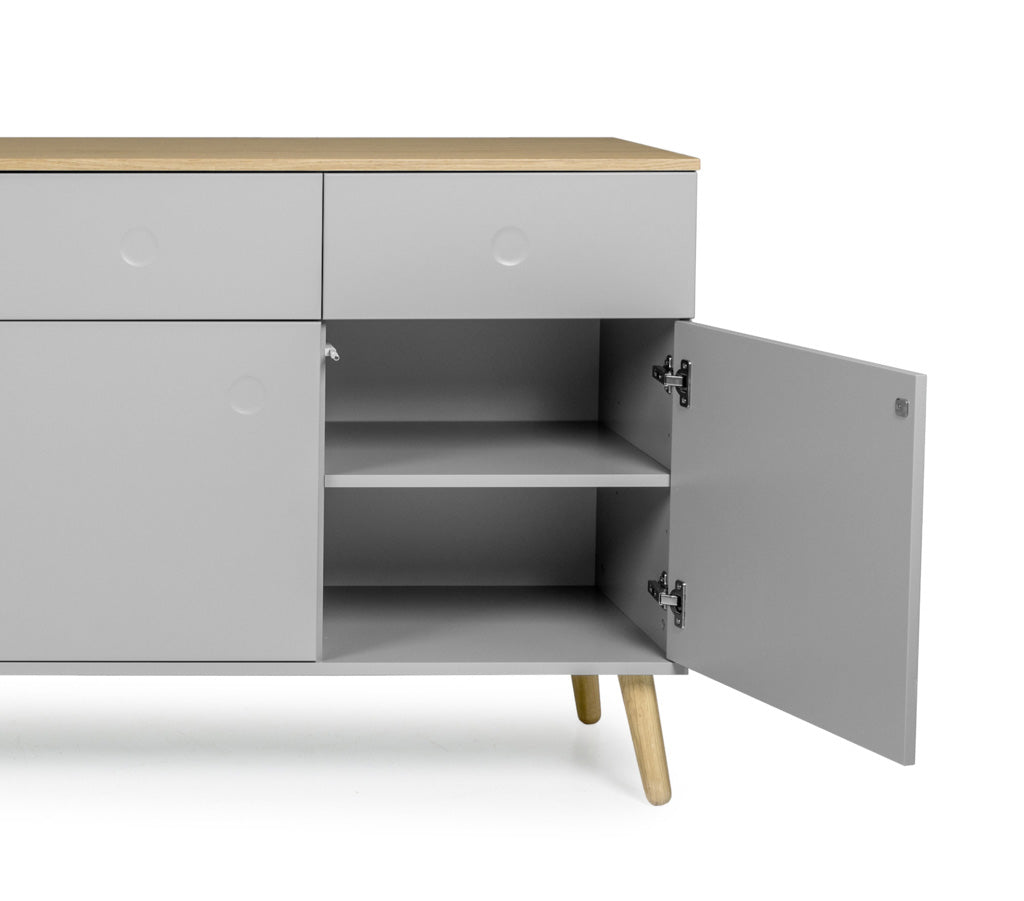 Buffet 4ante/4cassetti HANS grigio