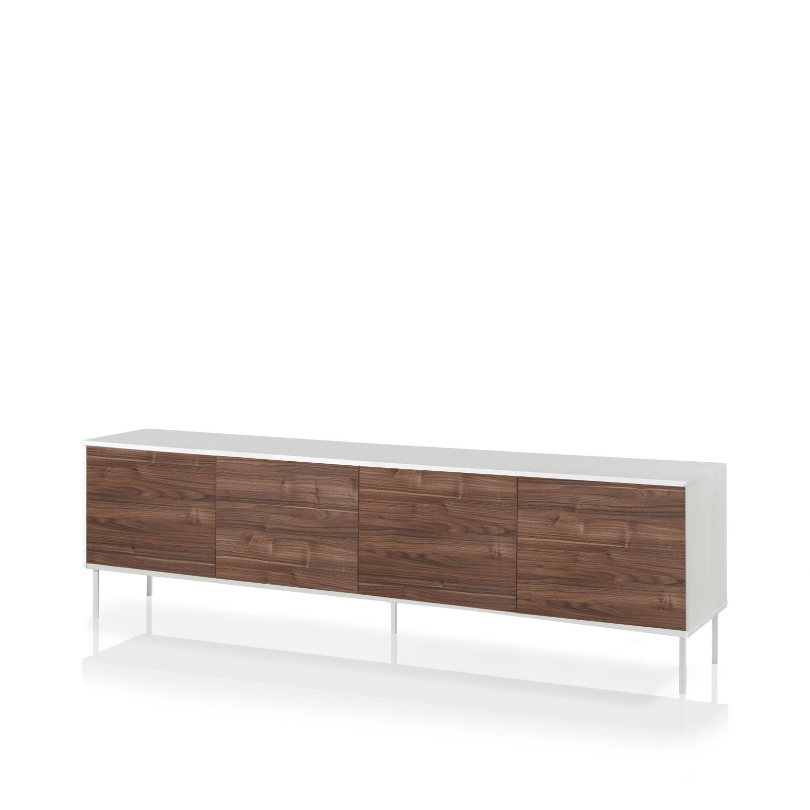 Buffet 4 ante BASEL-S bianco/noce