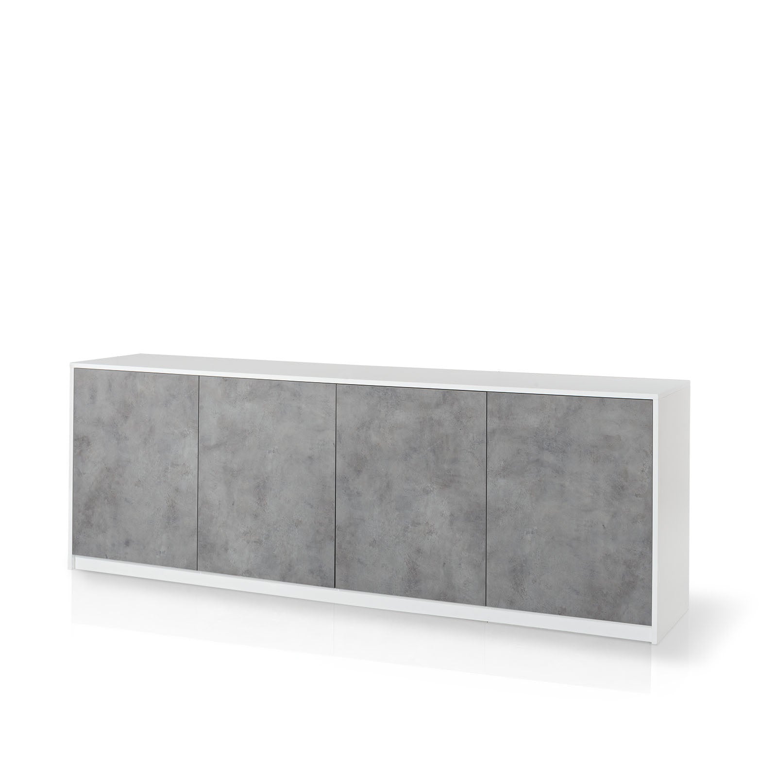 Buffet 4 ante PISA bianco/cemento