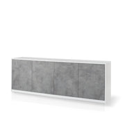 Buffet 4 ante PISA bianco/cemento