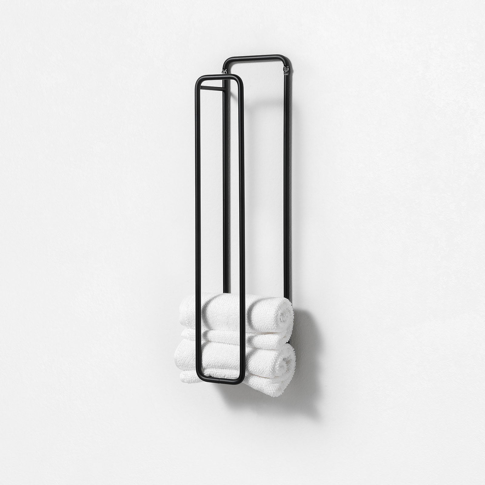 Porta salvietta verticale da parete SEIKI nero