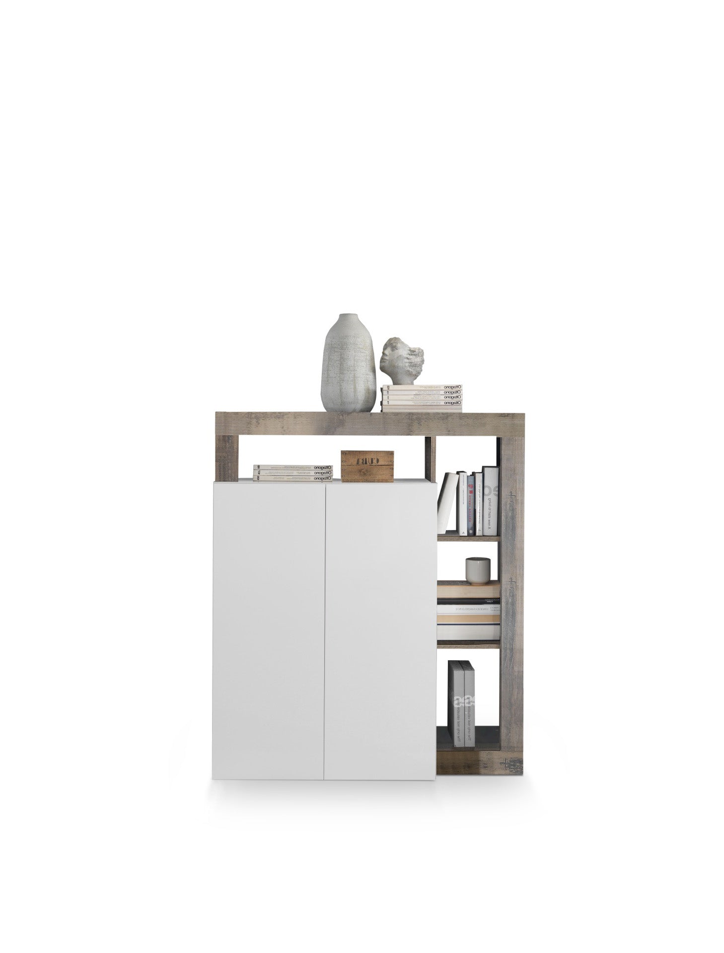 Credenza AMOS bianco/pero