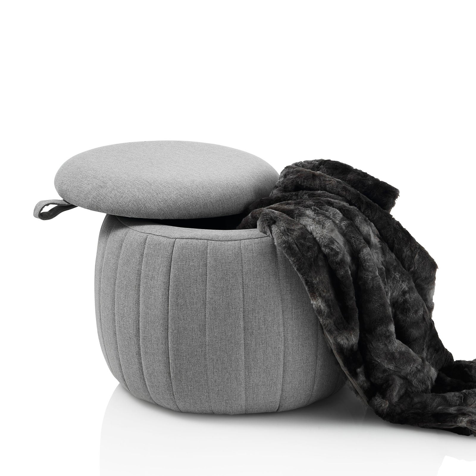 Pouf con contenitore NAV grigio