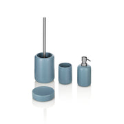 SKYLAR 4-piece bathroom set, blue