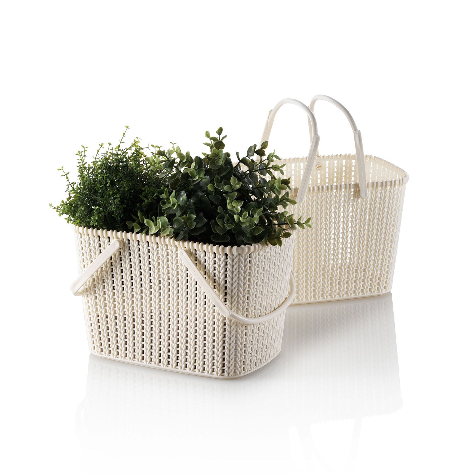 Set 2 cestini portaoggetti con manico HARDY