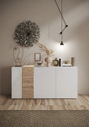 Buffet 3 ante MACON bianco/rovere miele