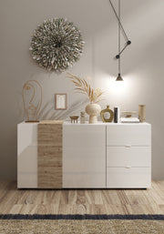 Buffet MACON bianco/rovere miele