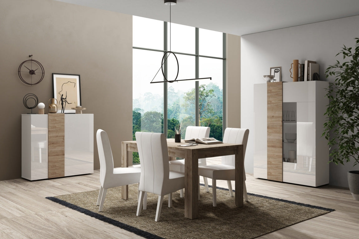 Credenza MACON bianco/rovere miele