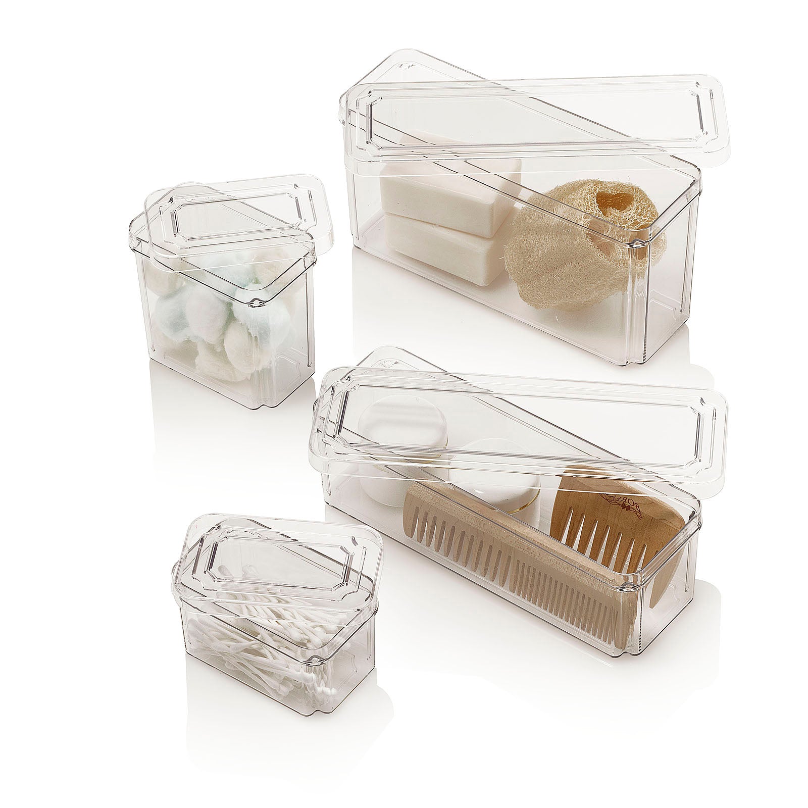 Set 4 contenitori con coperchio BON