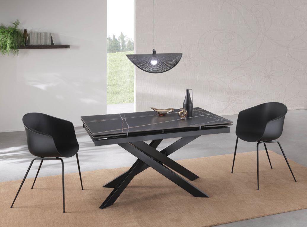 Tavolo allungabile ZELOR ceramica nero