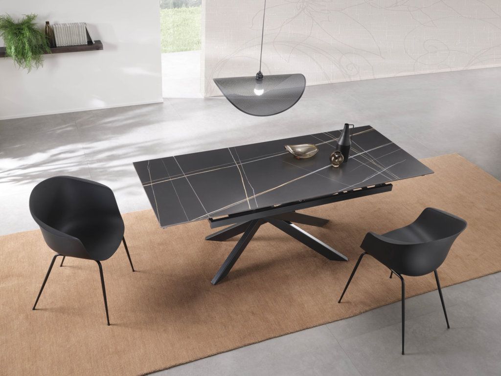 Tavolo allungabile ZELOR ceramica nero