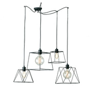 Lampadario 4 luci ROXANE nero