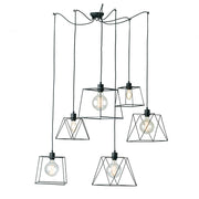 Lampadario 6 luci ROXANE nero