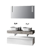 Composizione doppio lavabo 7 pezzi ASTRA