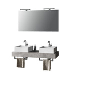 Composizione doppio lavabo 8 pezzi ASTRA