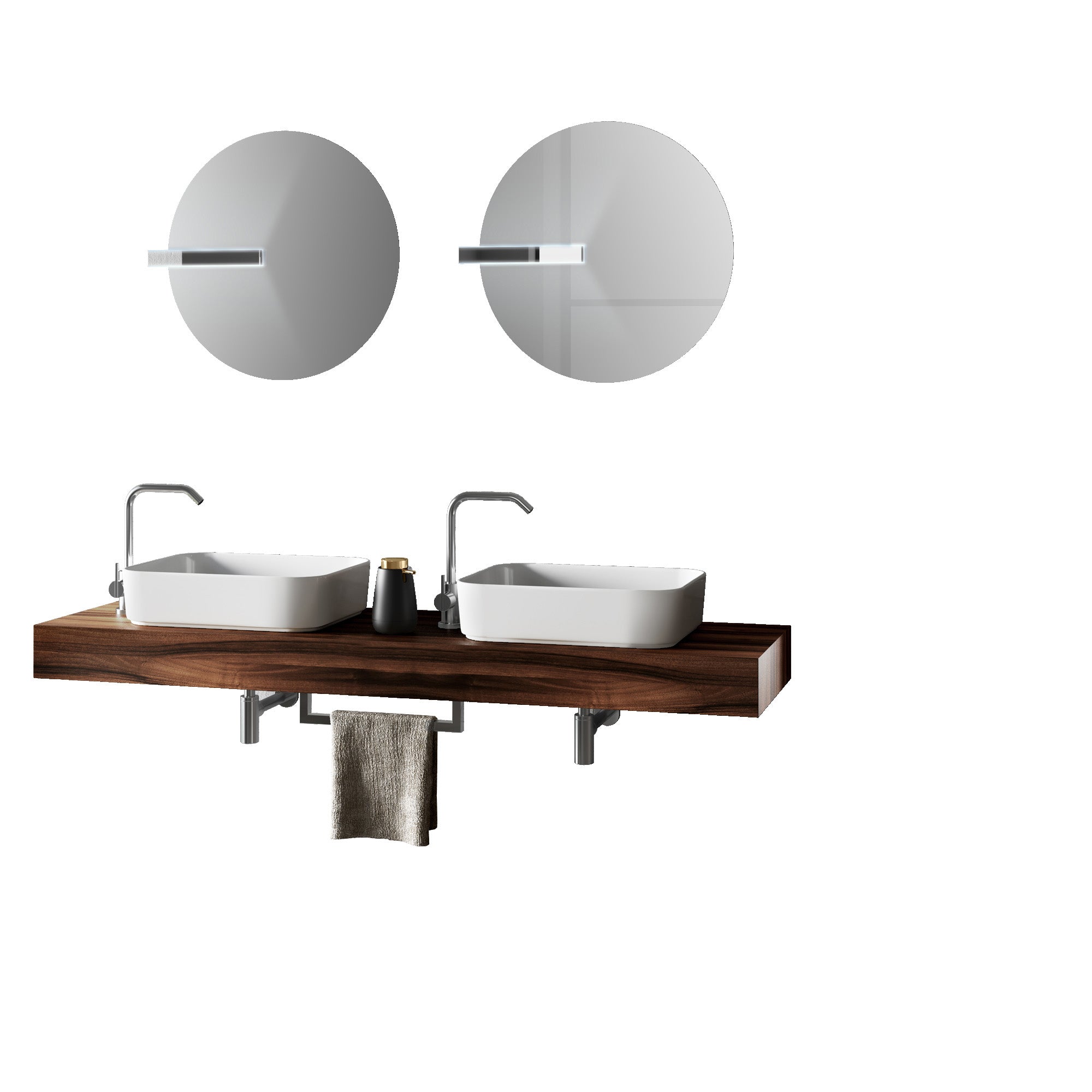 Composizione doppio lavabo 8 pezzi ASTRA