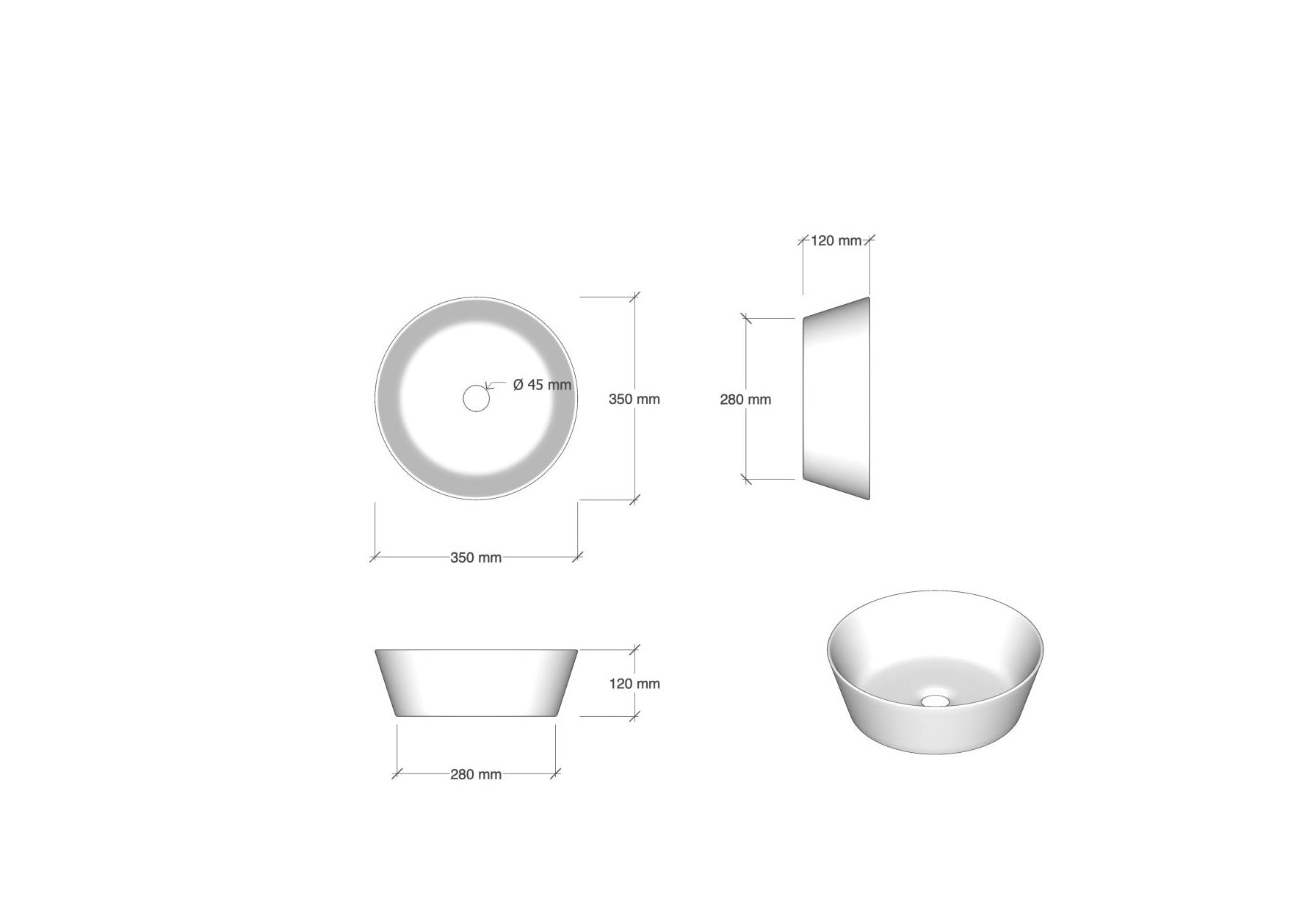 Composizione doppio lavabo 8 pezzi ASTRA