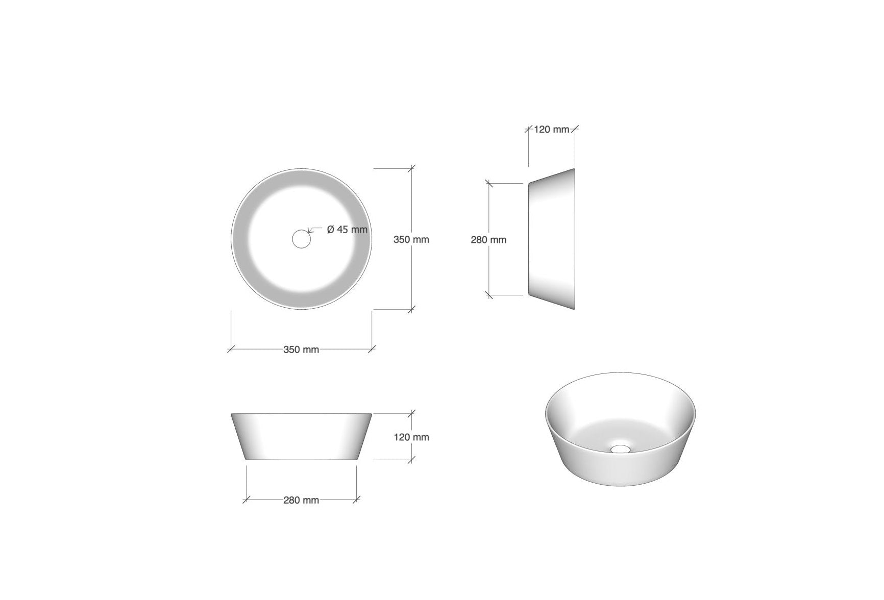Composizione doppio lavabo 8 pezzi ASTRA