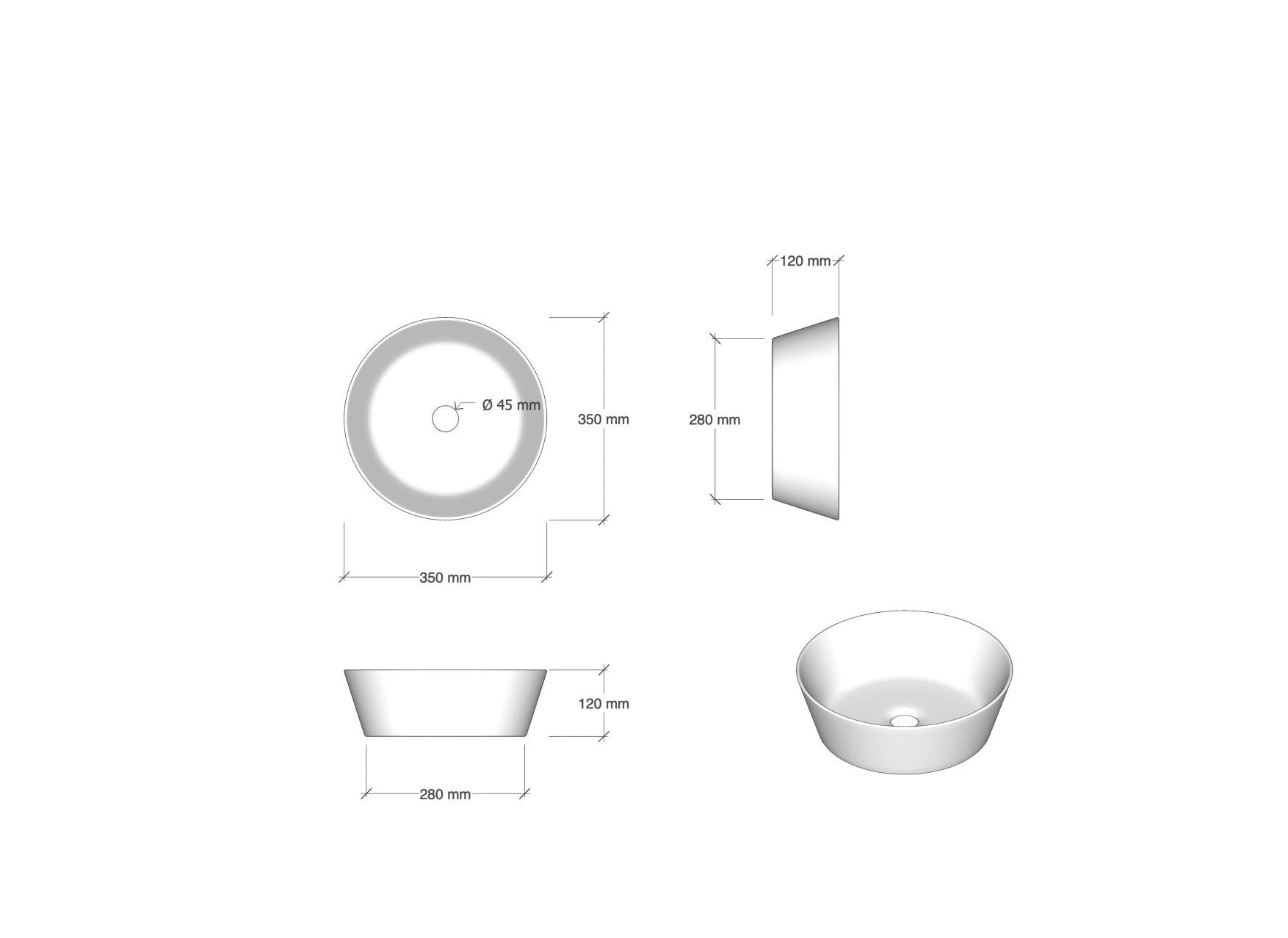 Composizione doppio lavabo 8 pezzi ASTRA