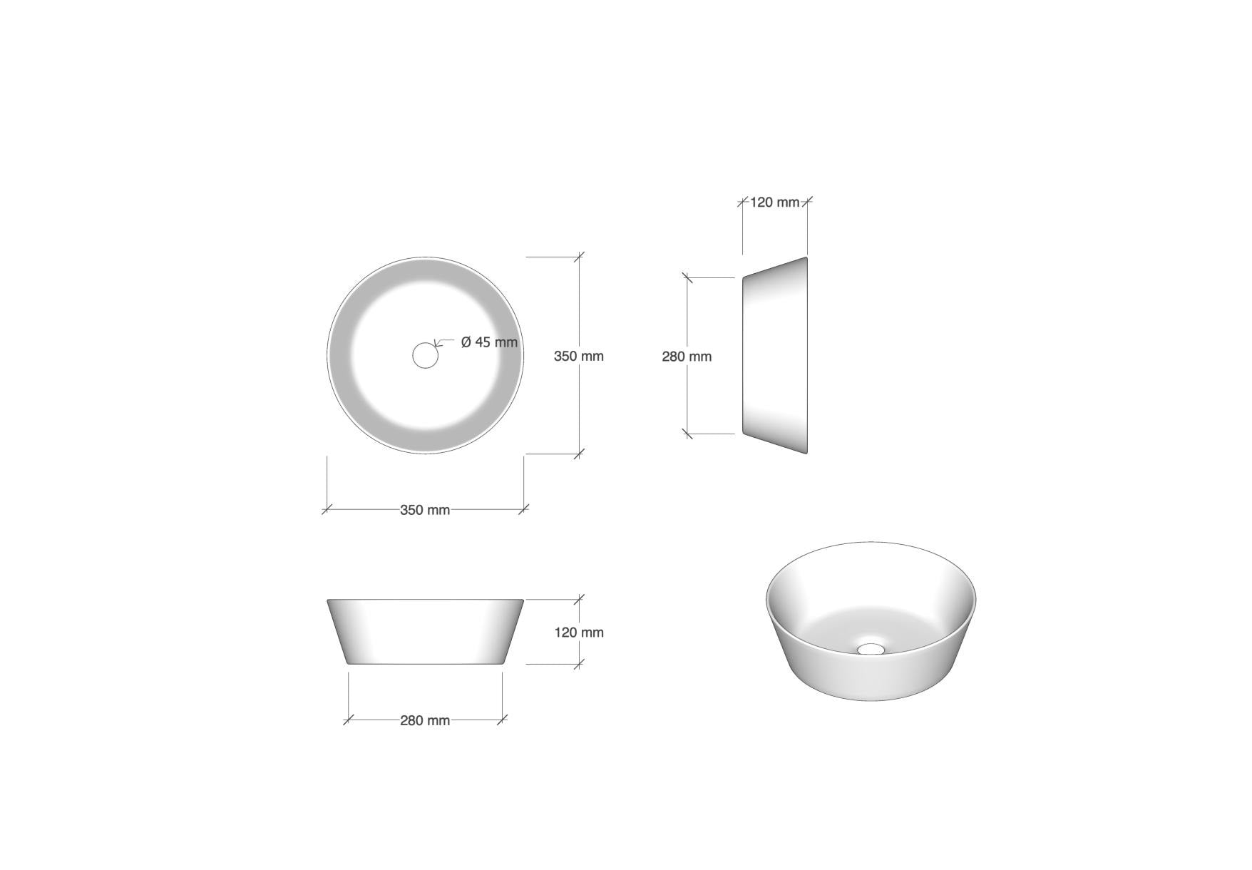 Composizione doppio lavabo 8 pezzi ASTRA