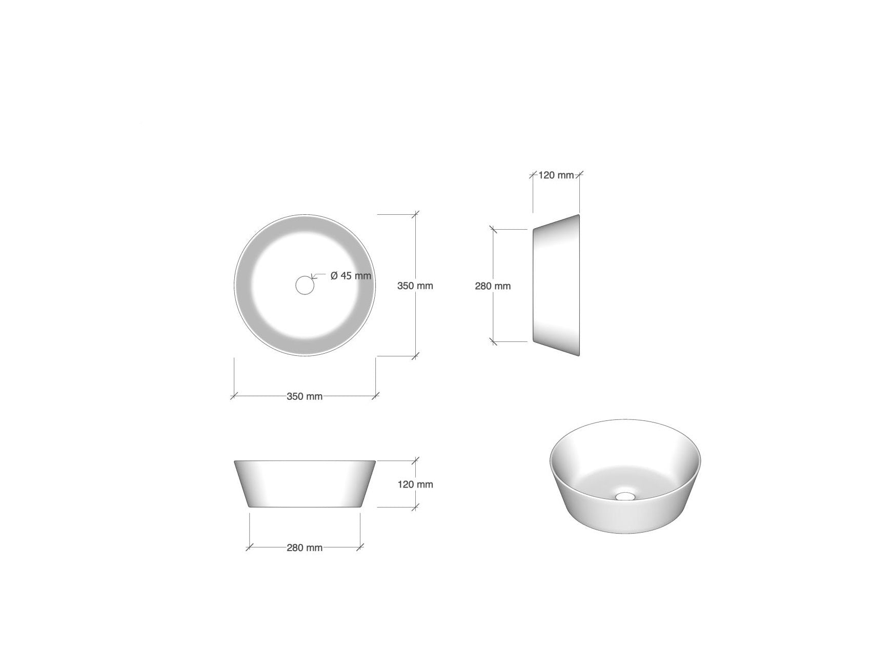Composizione doppio lavabo 8 pezzi ASTRA