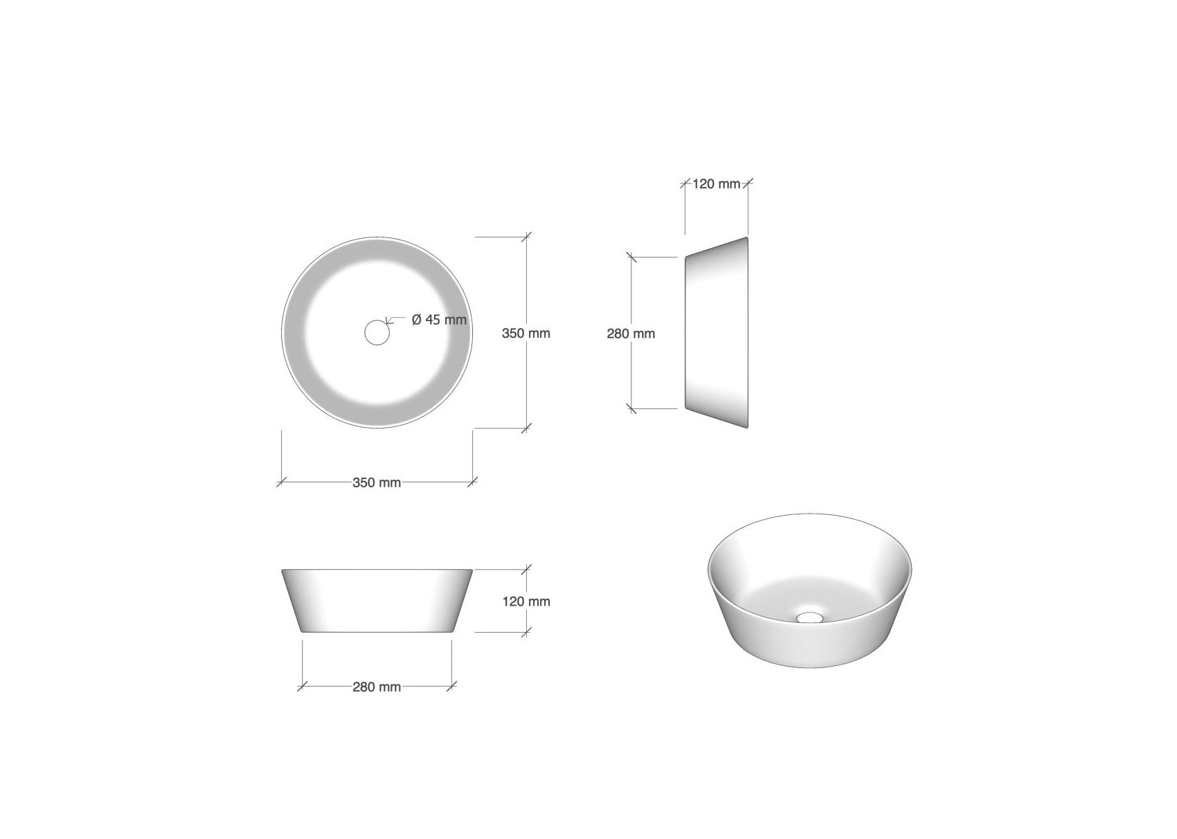 Composizione doppio lavabo 9 pezzi ASTRA