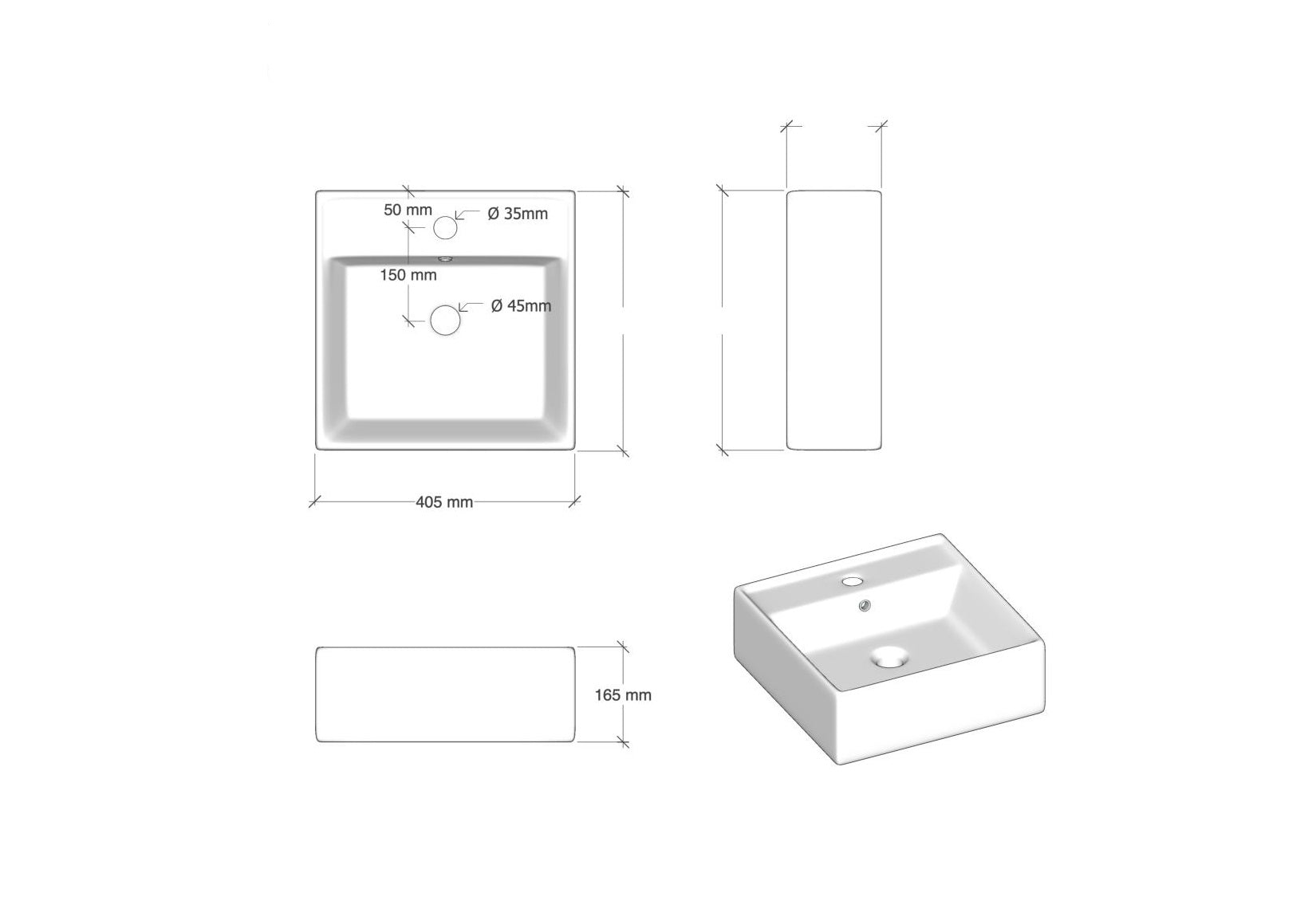 Composizione doppio lavabo 8 pezzi ASTRA