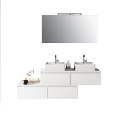 Composizione doppio lavabo 8 pezzi ASTRA