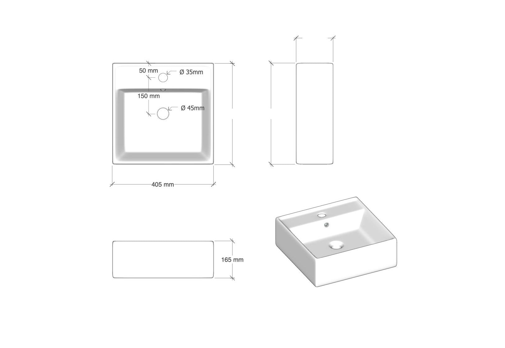 Composizione doppio lavabo 8 pezzi ASTRA