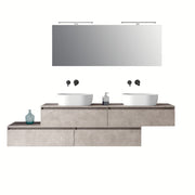 Composizione doppio lavabo 9 pezzi ASTRA