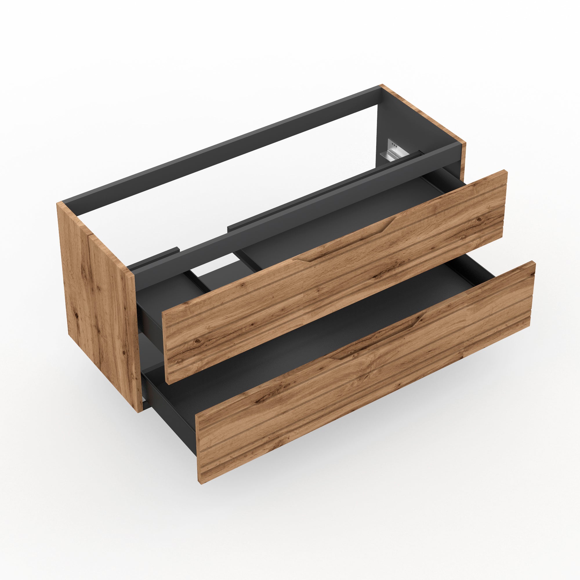 Base portalavabo 2 cassetti per vasca SX SOLMIRA