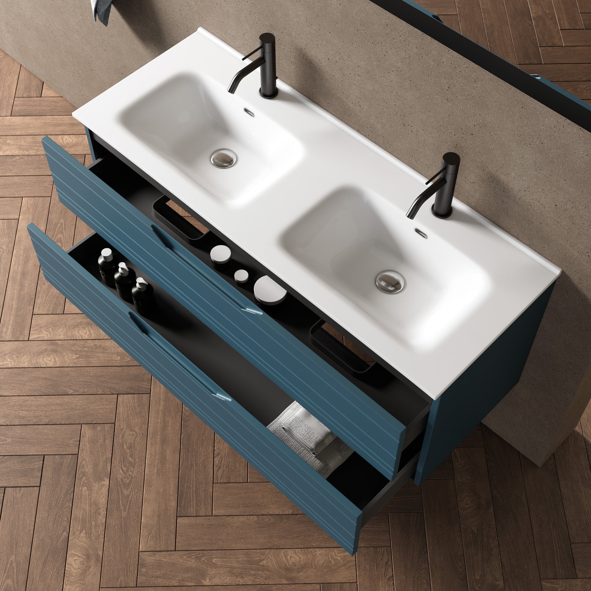 Composizione doppia vasca 5 pezzi SOLMIRA