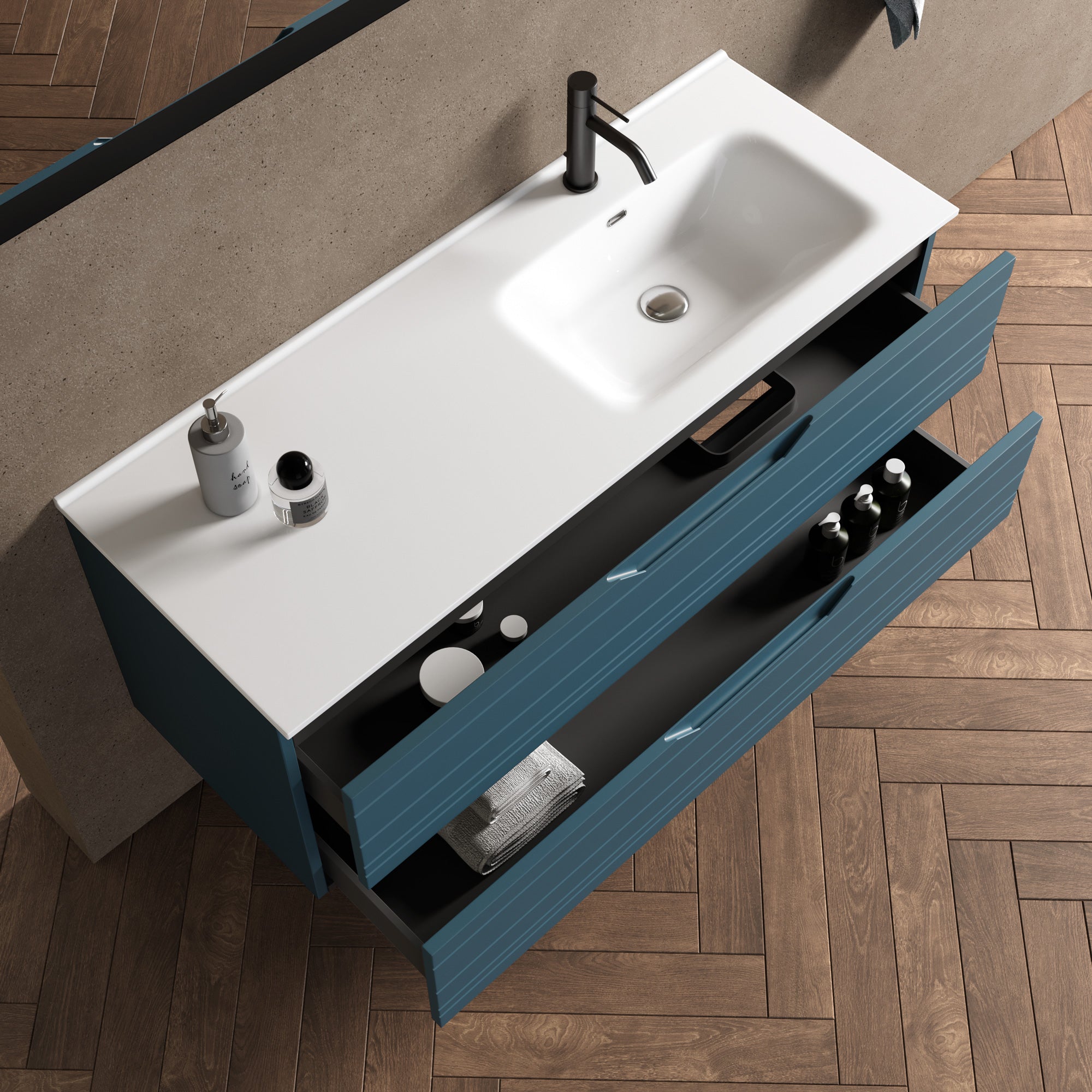 Composizione vasca DX 4 pezzi SOLMIRA