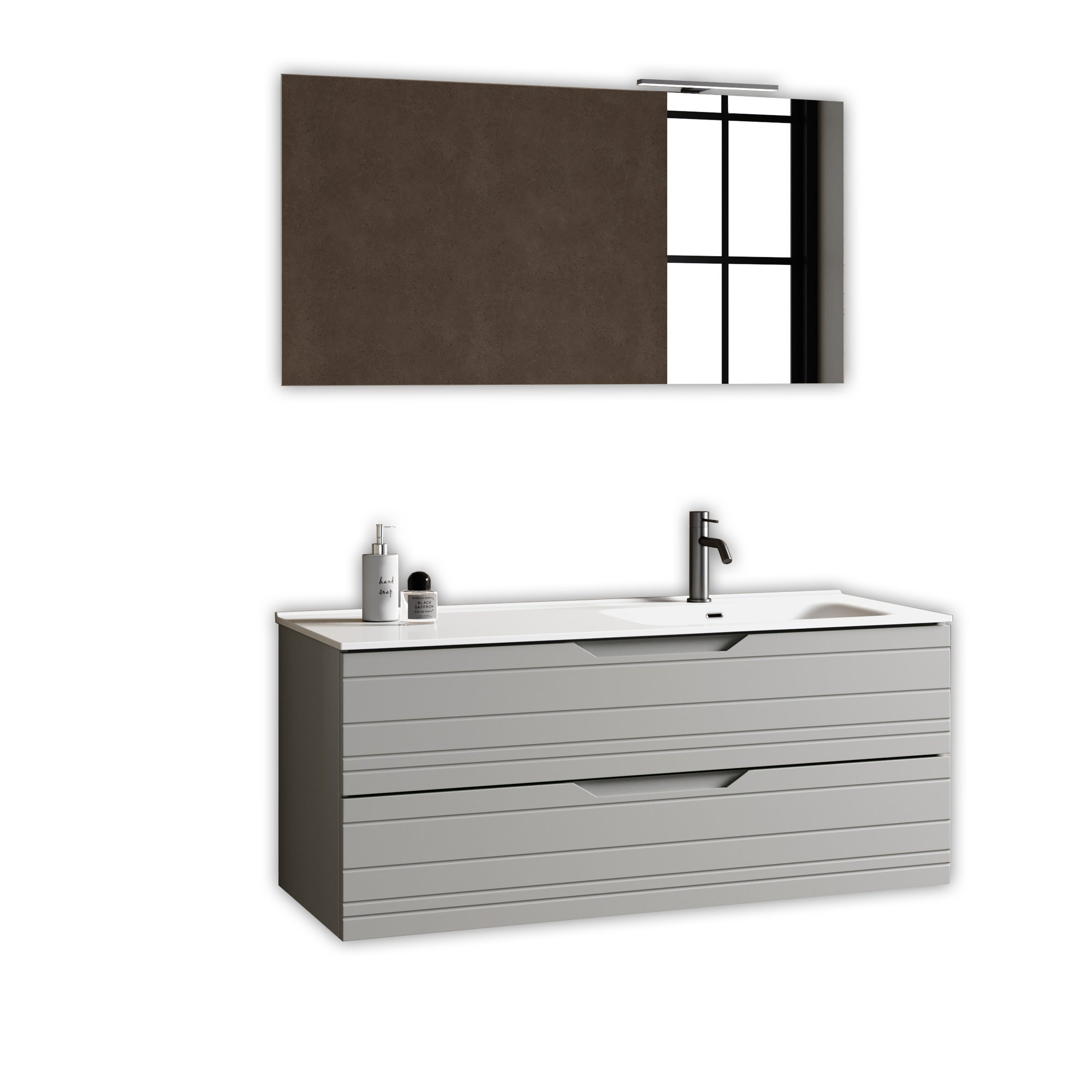 Composizione vasca DX 4 pezzi SOLMIRA