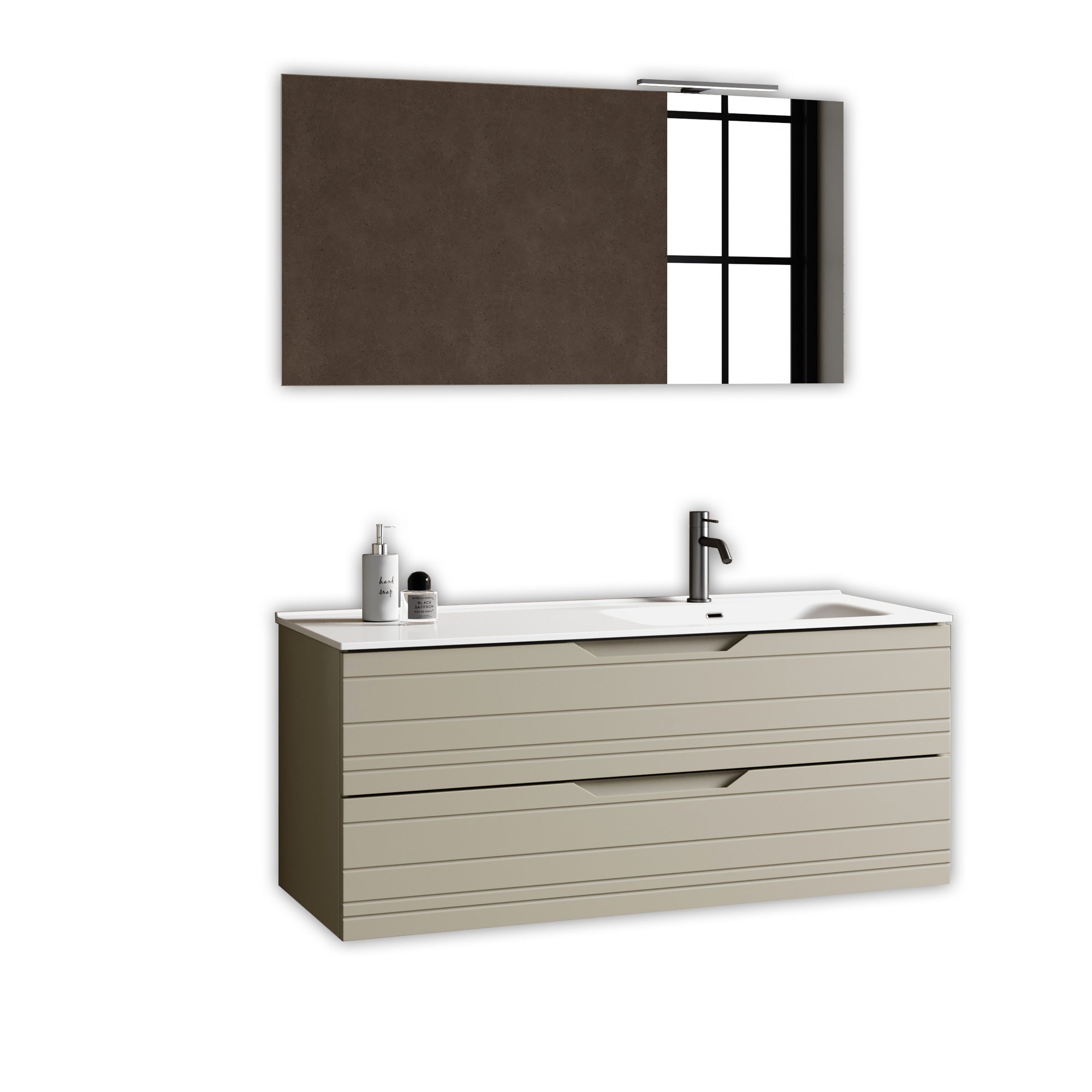 Composizione vasca DX 4 pezzi SOLMIRA