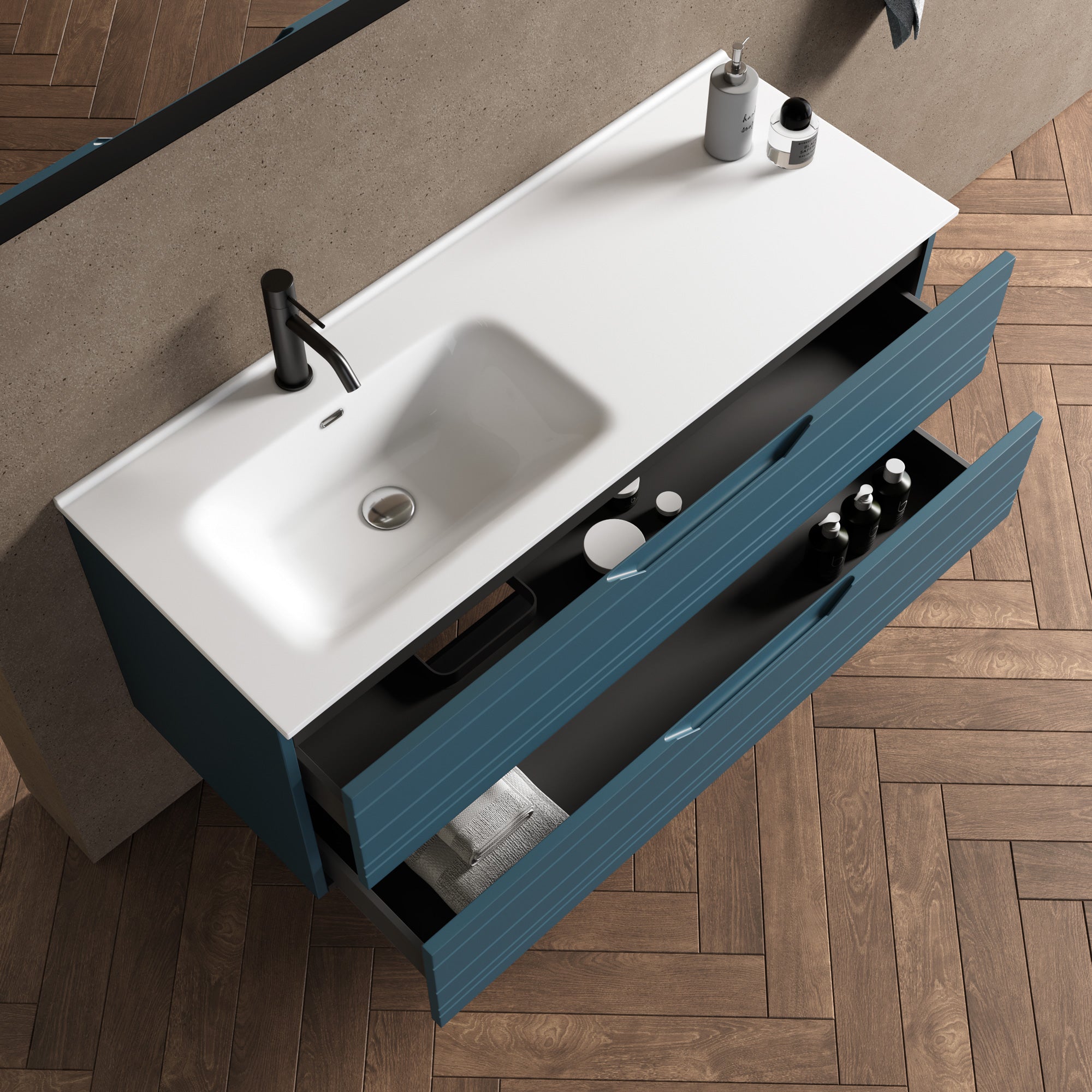 Composizione vasca SX 4 pezzi SOLMIRA