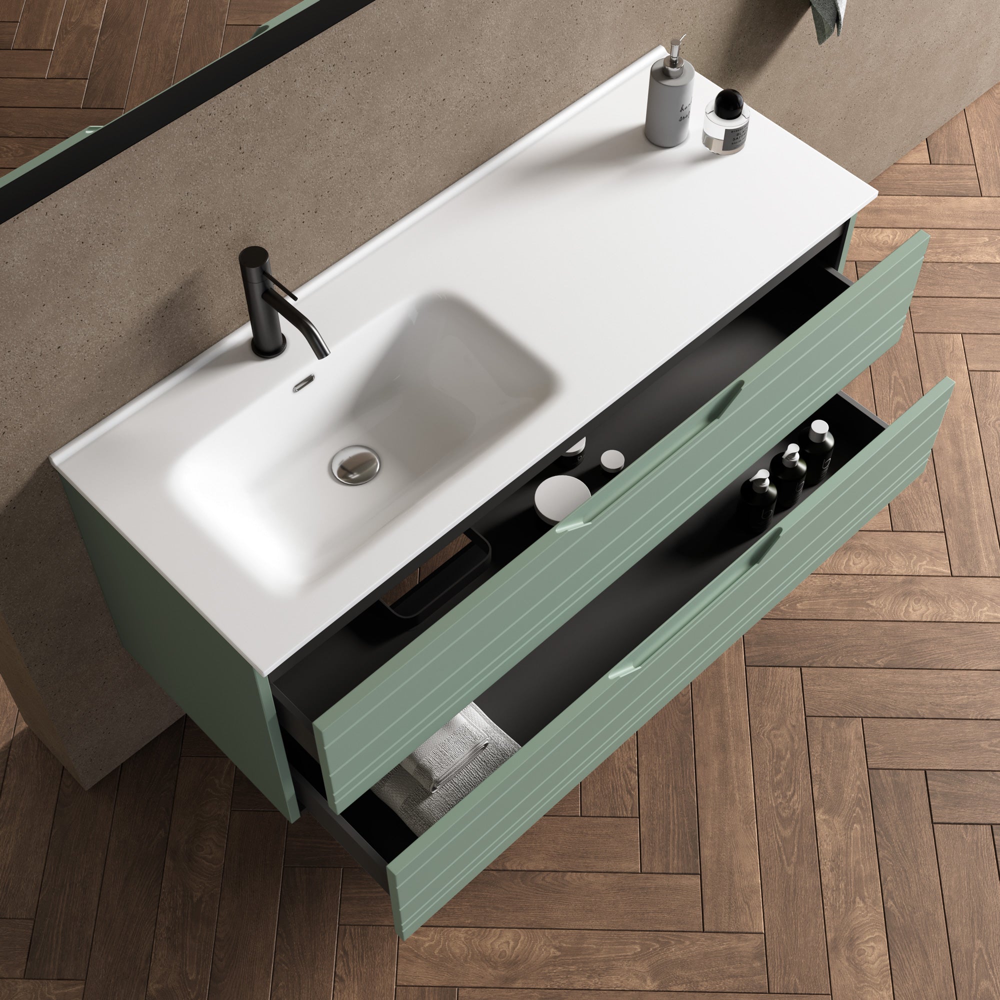 Composizione vasca SX 4 pezzi SOLMIRA