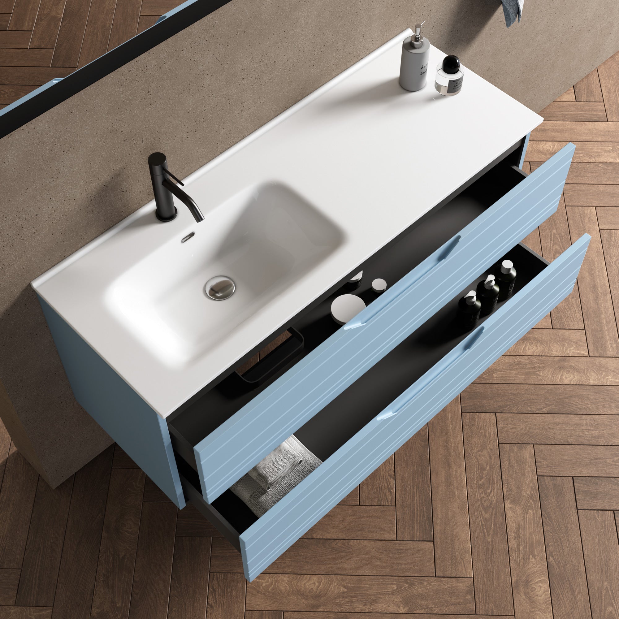 Composizione vasca SX 4 pezzi SOLMIRA