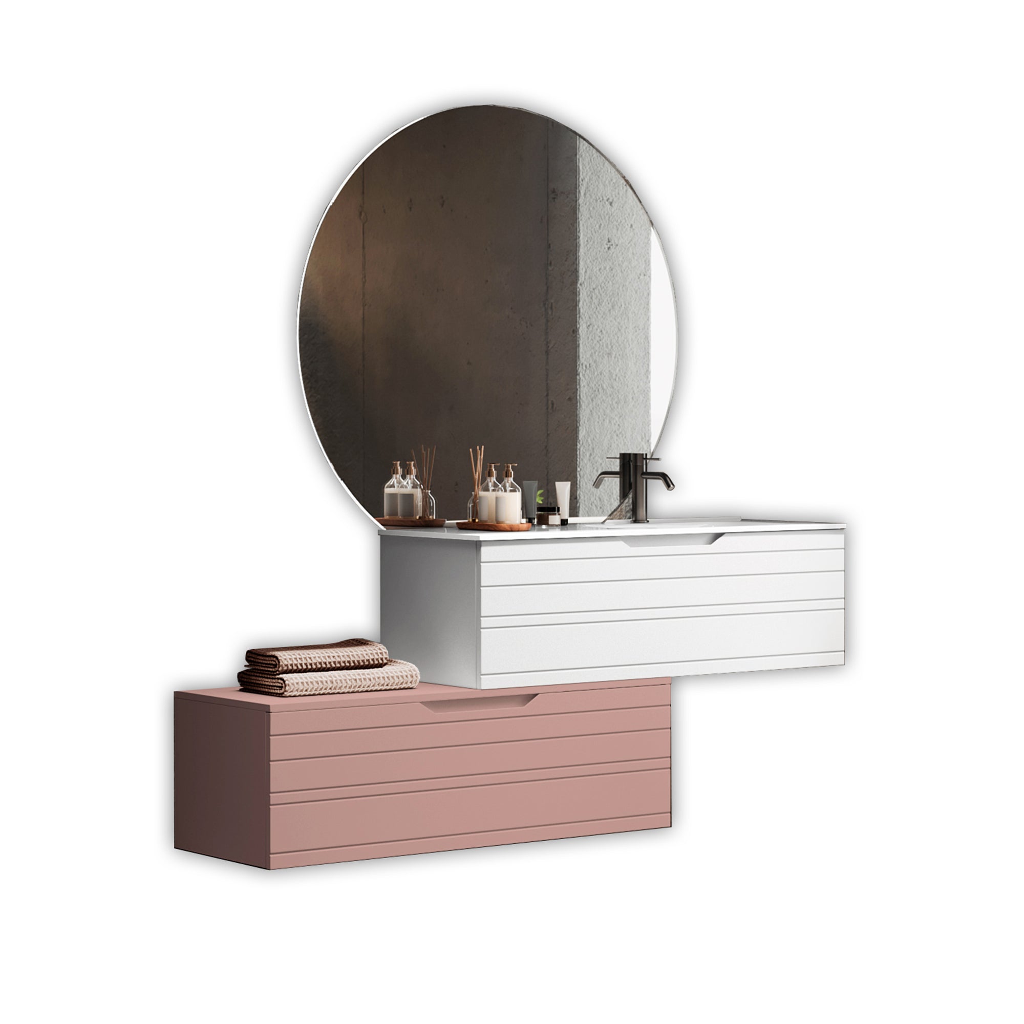 Composizione vasca DX 4 pezzi SOLMIRA