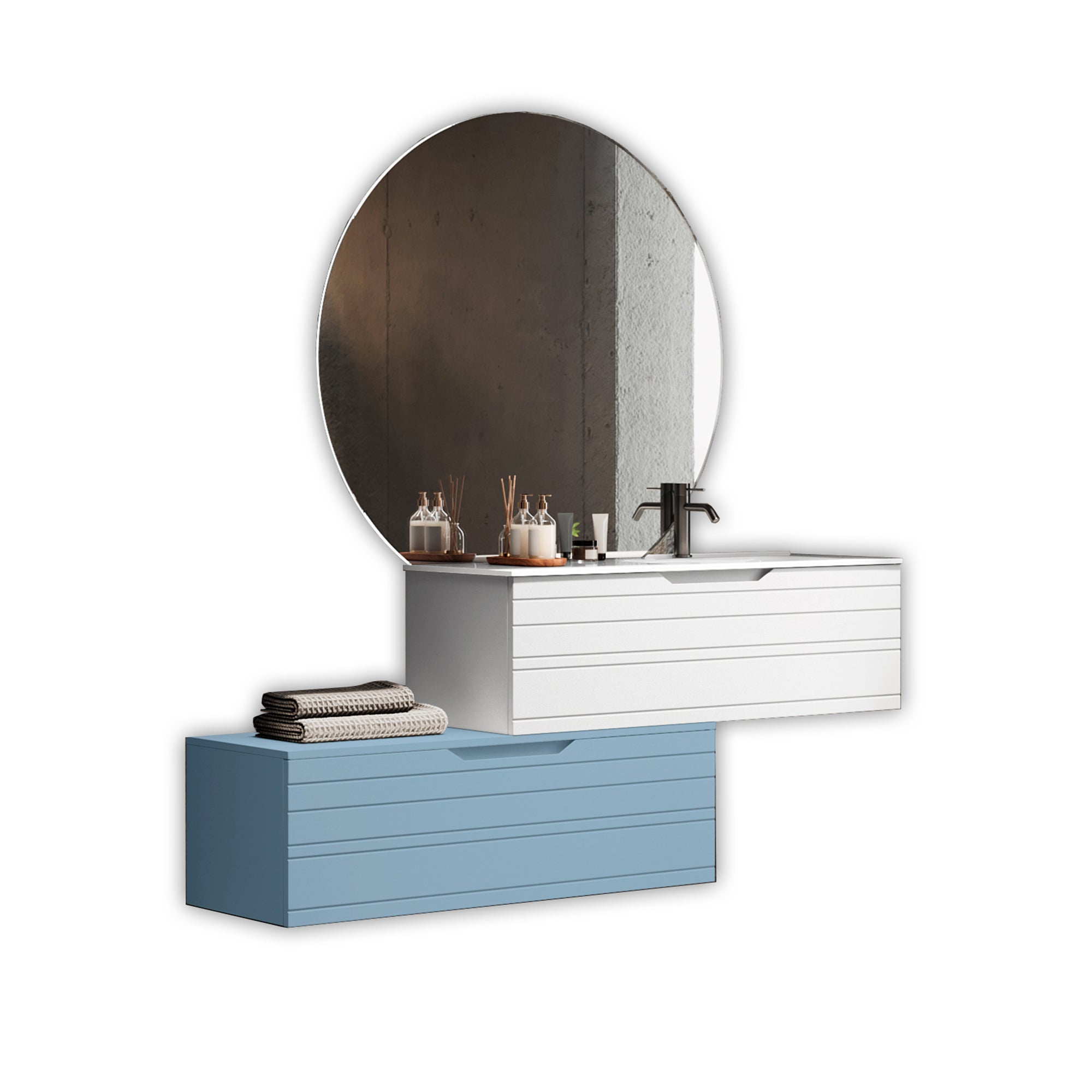 Composizione vasca DX 4 pezzi SOLMIRA