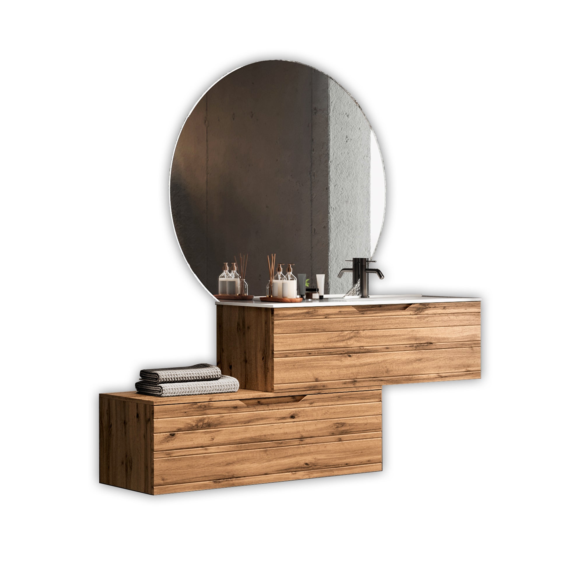 Composizione vasca DX 4 pezzi SOLMIRA