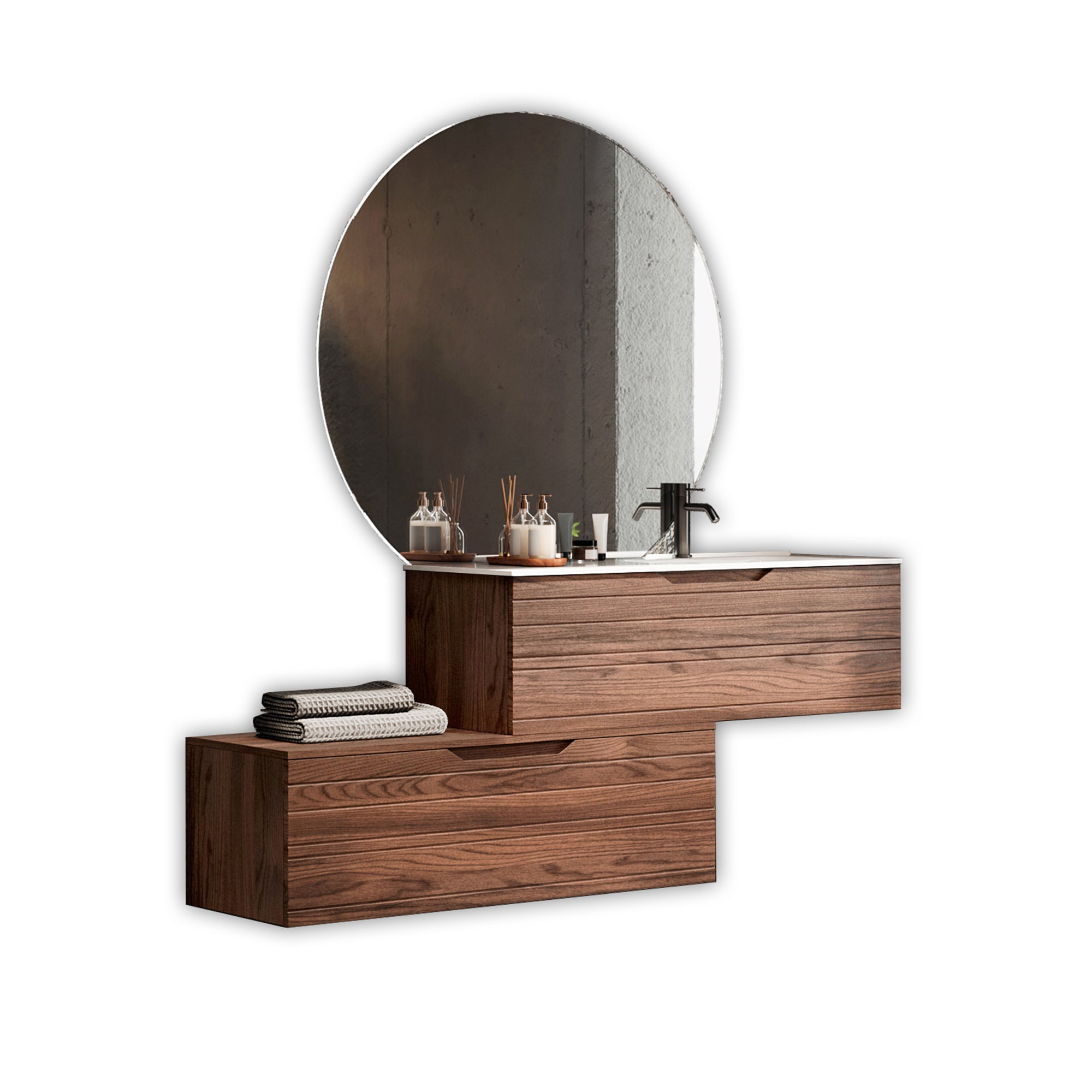 Composizione vasca DX 4 pezzi SOLMIRA